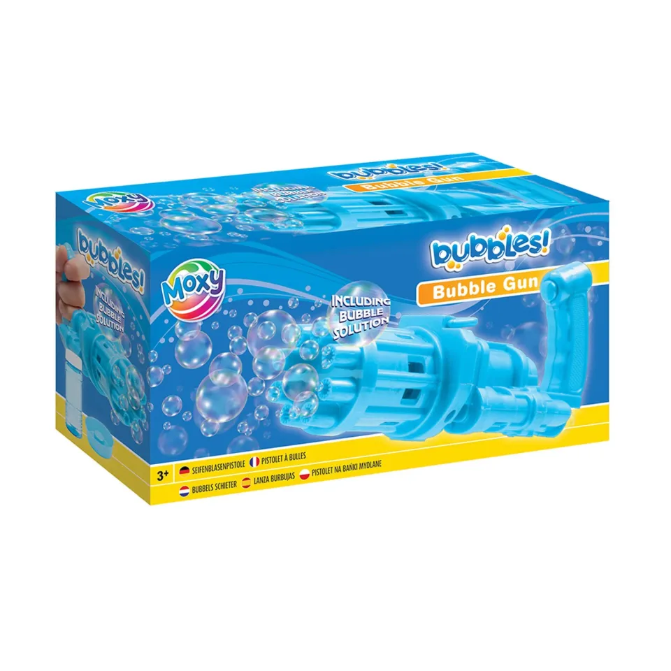 Pistol de bule Moxy, cu reîncărcare, 50 ml, albastru