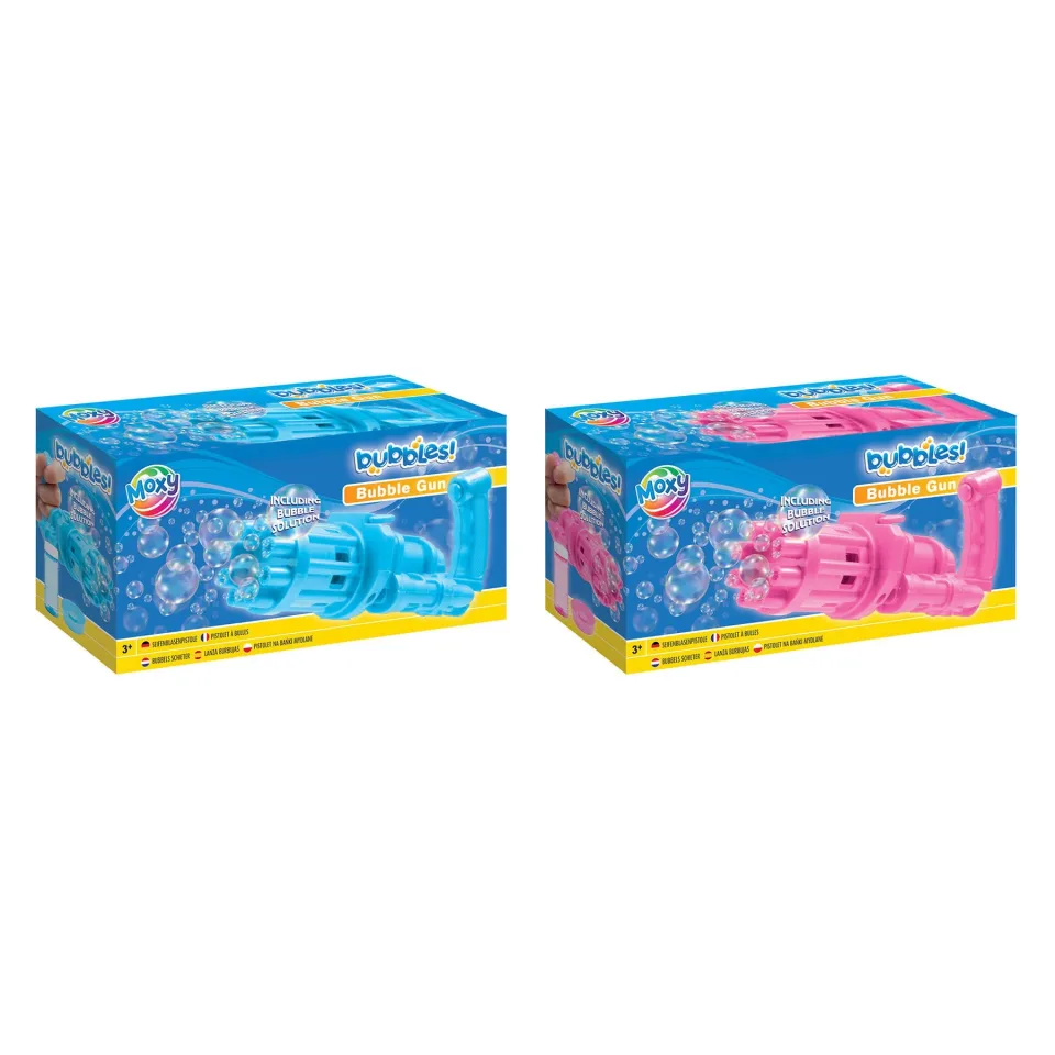 Pistol de bule Moxy, cu reumplere, 50 ml, asortat, 48 buc.
