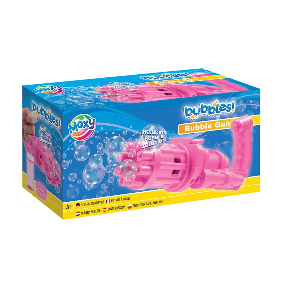 Pistol de bule Moxy, cu reumplere, 50 ml, roz