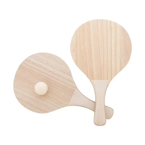 Set tenis Cool Beach Boanis, 2 rachete și 1 minge, lemn
