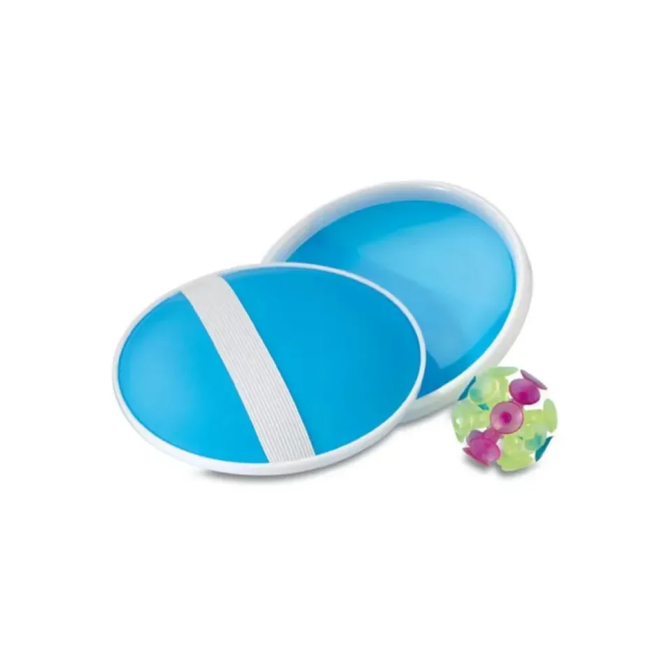 Set de joc More Than Gifts Catch & Play, cu 2 suporturi și o minge, albastru