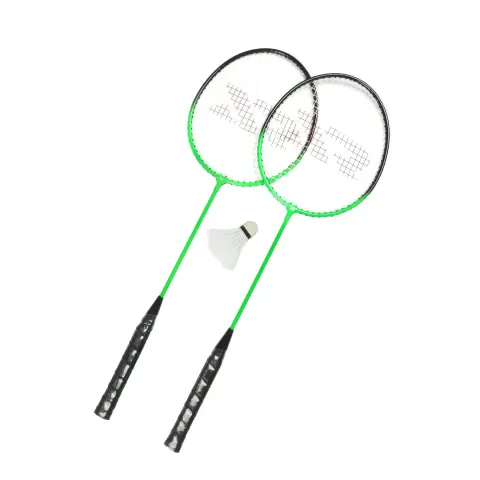 Set badminton, pentru două persoane, cu 2 rachete și 1 fluturaș