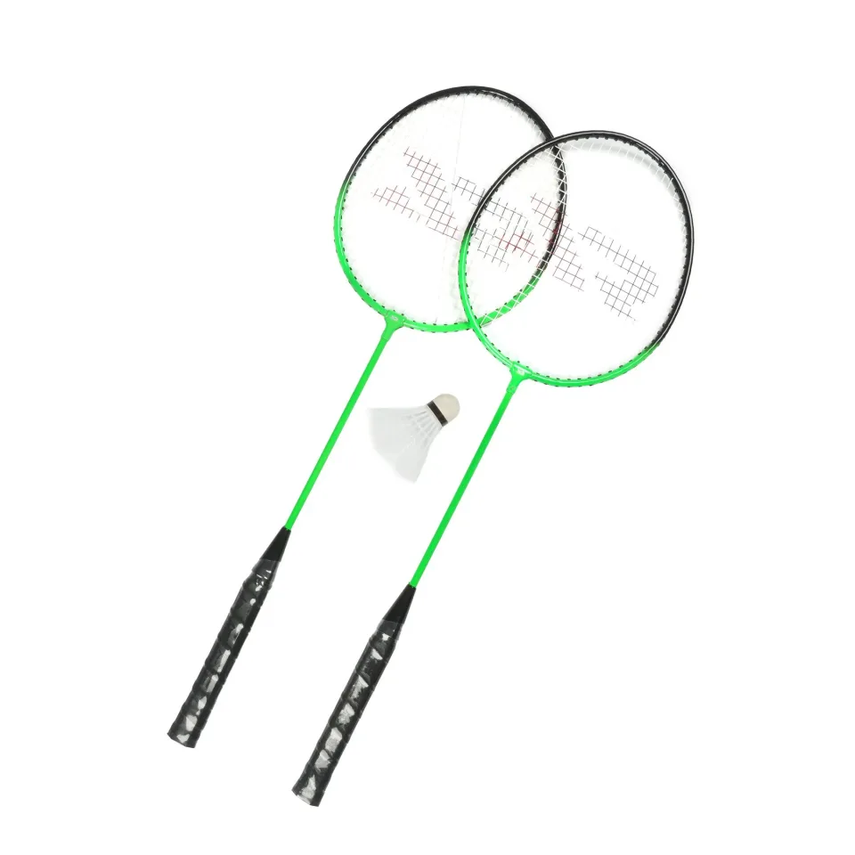 Set badminton, pentru două persoane, cu 2 rachete și 1 fluturaș