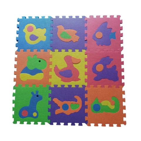 Covoraș puzzle moale din spumă, animale, 30 x 30 x 1 cm