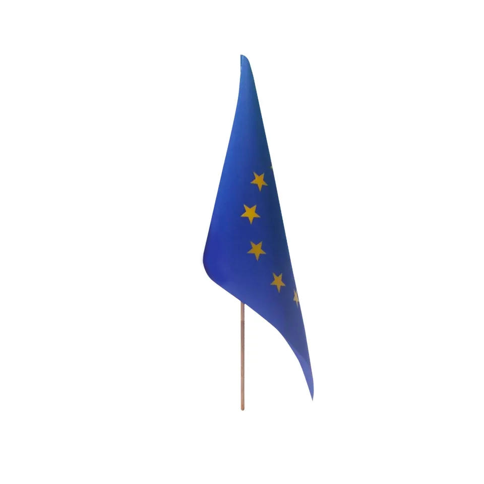 Drapelul Uniunii Europene, cu baston de lemn, 16 x 22 cm