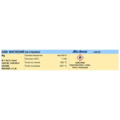 Magneziu, 100 g