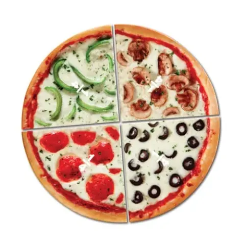Learning Resources Pizza magnetice cu fracții, 6 buc.