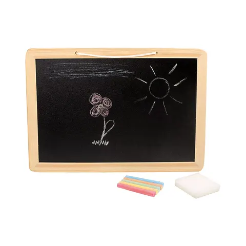 Tabla mică Small Foot, cu cretă colorată și burete, 33 x 23 x 1 cm