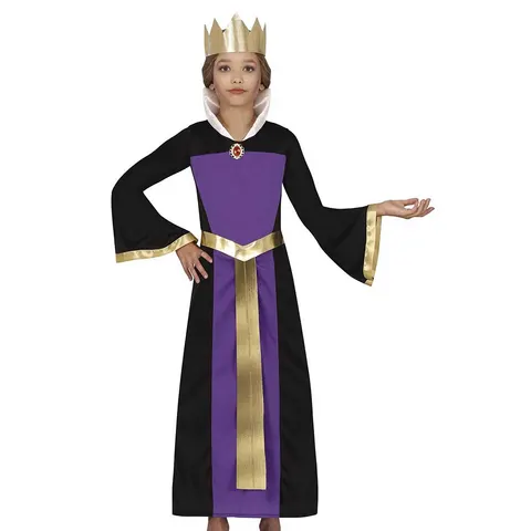 Costum de regină, mov, pentru copii 7–9 ani