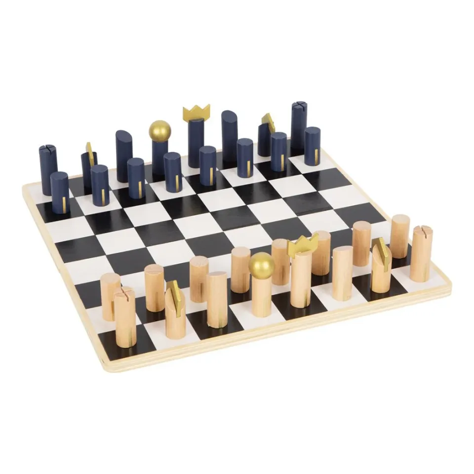 Small Foot Games șah și table, ediție aurie, 28 x 28 x 1 cm