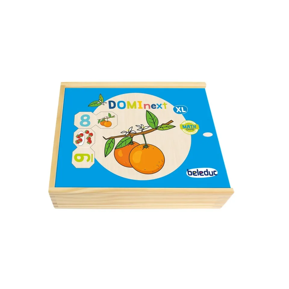 Beleduc Domino cu Numere și Cantități - Fructe și Legume
