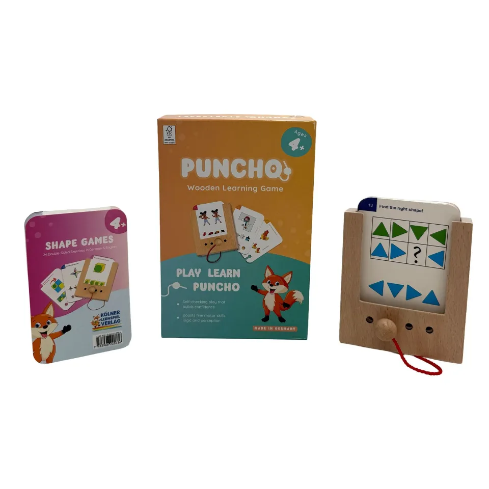 Set de pornire Puncho – Cărți educaționale „Logică și Concentrare”, cu cutie inclusă, vârsta 4+