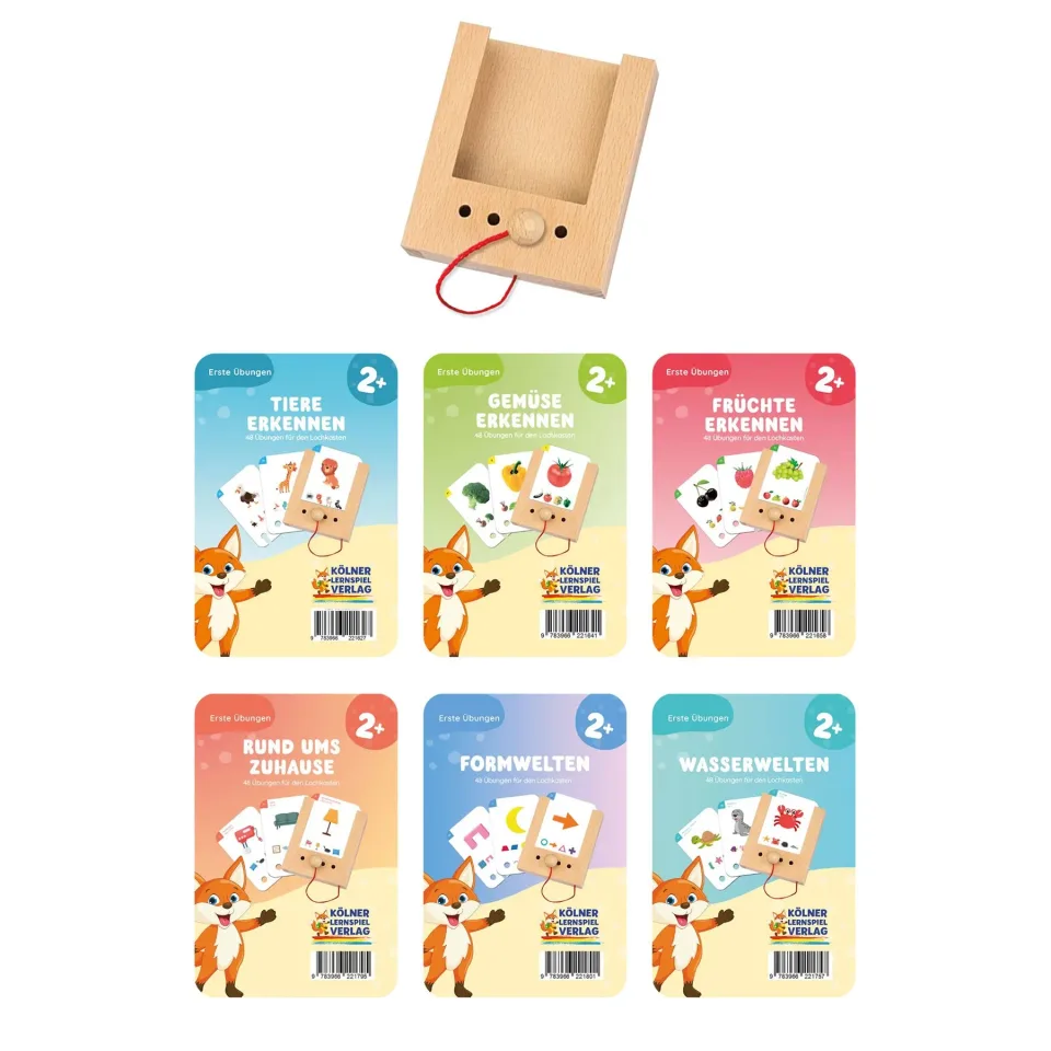Set de start Puncho – 6 seturi de carduri educative, cu cutie inclusă, vârstă 2+