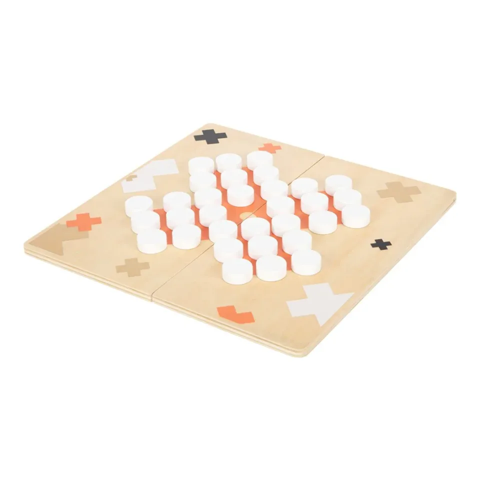 Small Foot Games Nine Men's Morris și Solitaire, ediția aurie