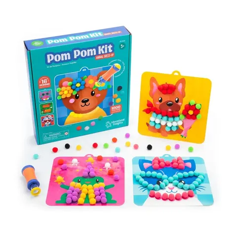 Set creativ Learning Resources cu pompoane, transformări de animale