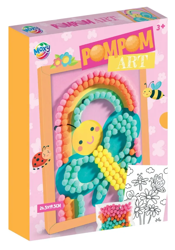 Set creativ Moxy Pom-pom Elf și Sirenă, înramat