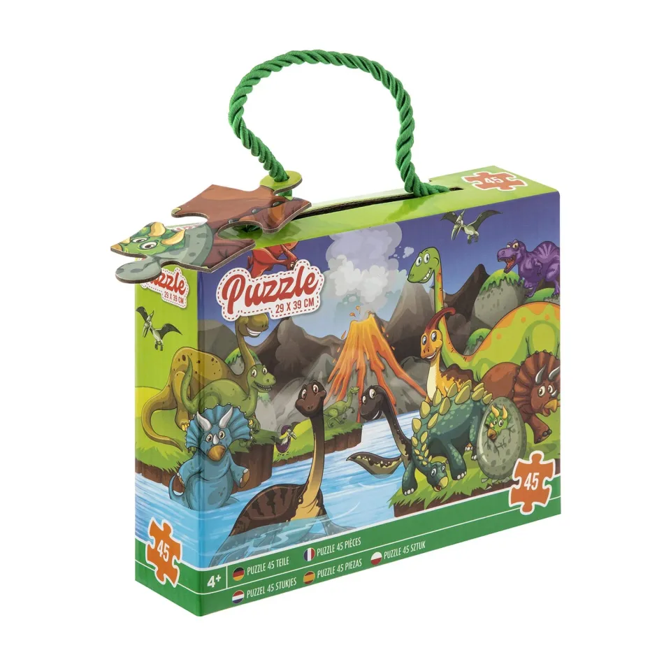 Puzzle Moxy pentru băieți Dinozauri, 39 x 29 cm, 45 buc.