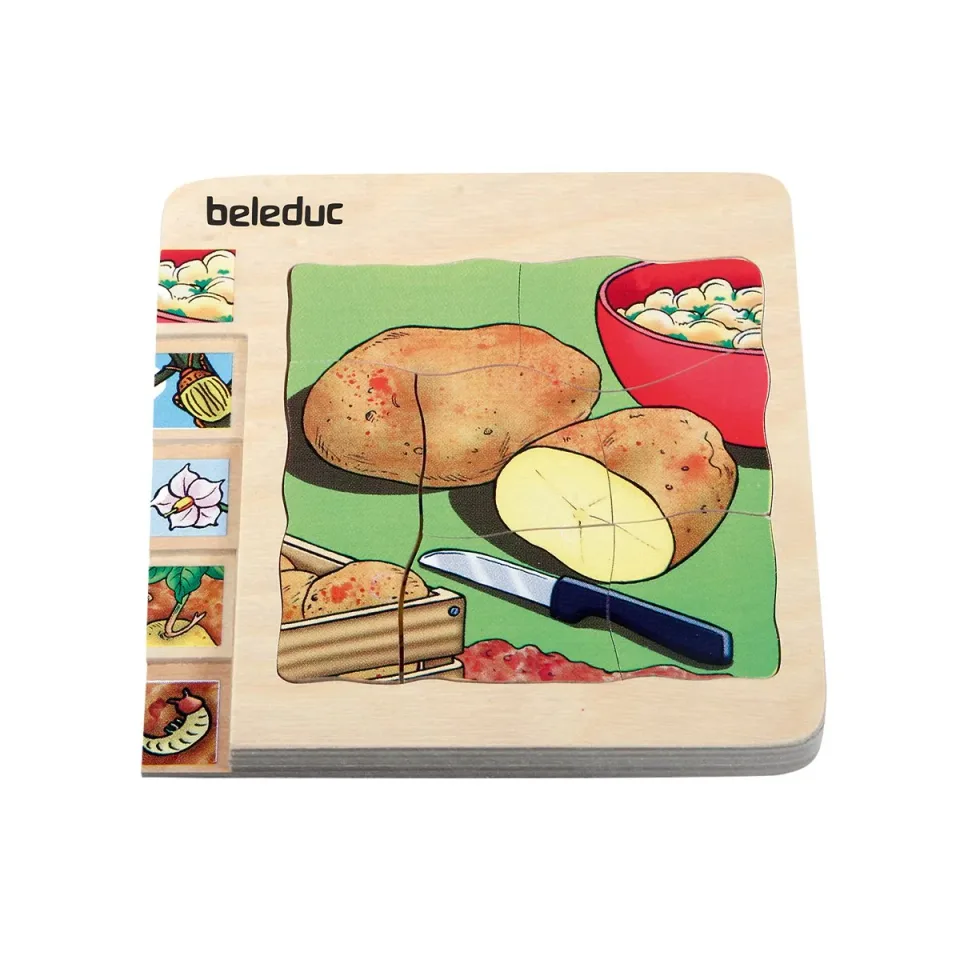 Beleduc Puzzle Cartof, stratificat, lemn