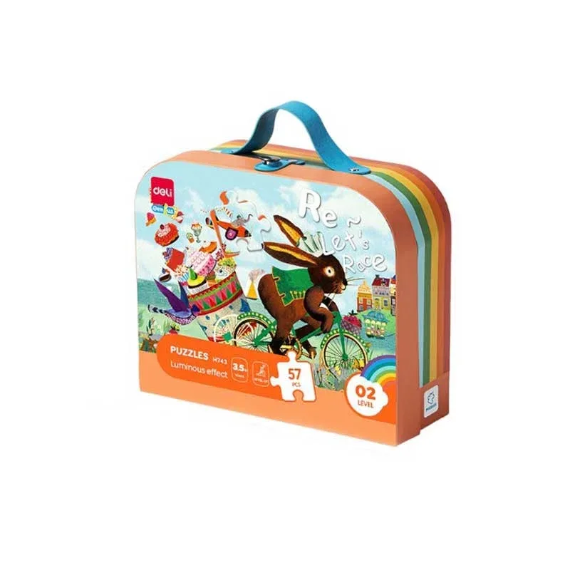 Deli Puzzle - Genius Race, în geantă, 57 piese