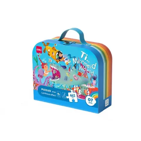 Deli Puzzle – Lumea Zânelor Marine, în valiză, 462 piese