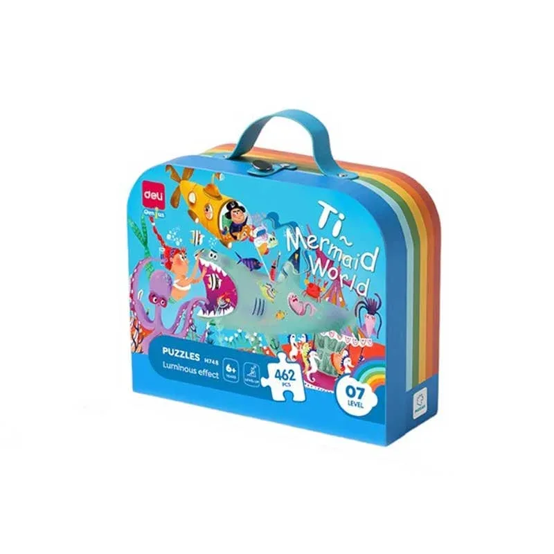 Deli Puzzle – Lumea Zânelor Marine, în valiză, 462 piese
