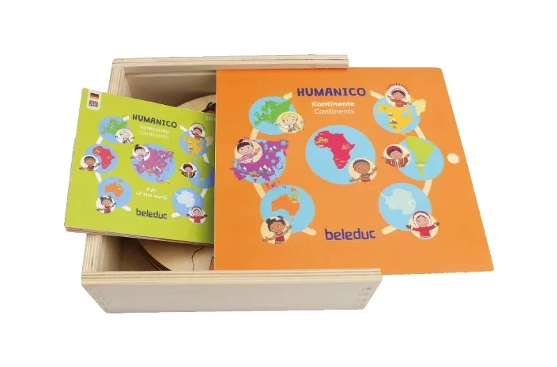 Puzzle Beleduc Continente, din lemn