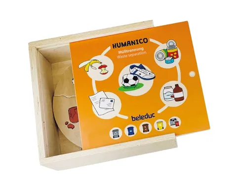 Puzzle Beleduc Separarea Deșeurilor, din lemn