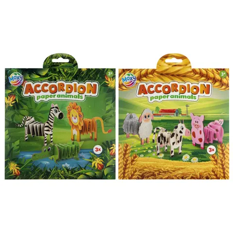 Set Moxy pentru a crea animale din hârtie, asortat, 48 buc.