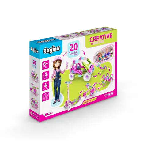 Set de construcție Engino Creative Builder, 20 modele pentru fete