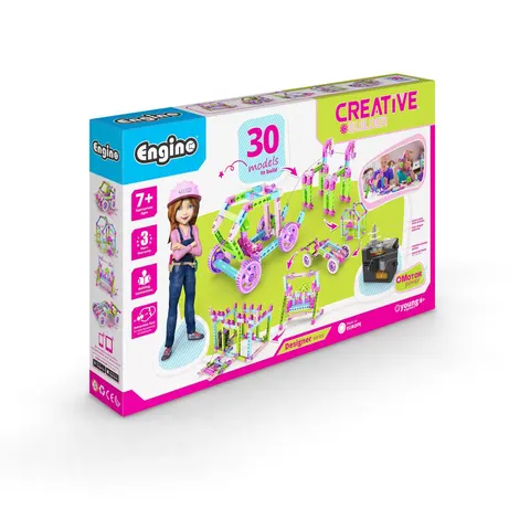 Set de construcție Engino Creative Builder, 30 modele pentru fete