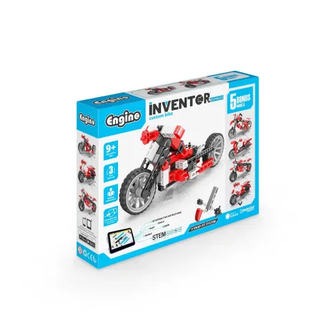 Engino Constructor Inventor Mechanics – Bicicletă, 5-în-1