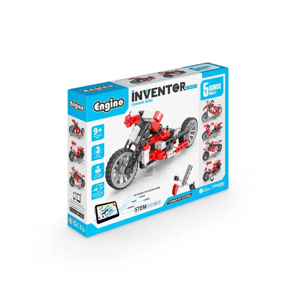 Engino Constructor Inventor Mechanics – Bicicletă, 5-în-1