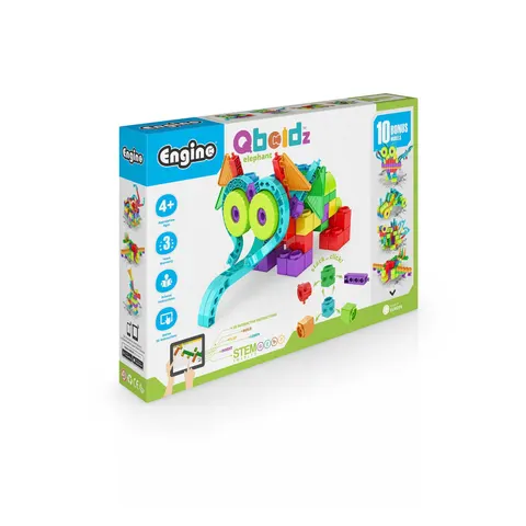 Set de construcție Engino Qboidz - Elefant, 10 în 1