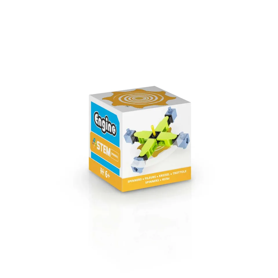 Set de construcție Engino Stem - Spinner, galben