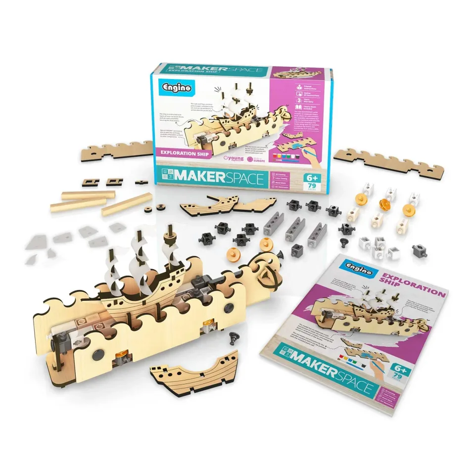 Set de construcție Engino Makerspace DIY – Navă de cercetare