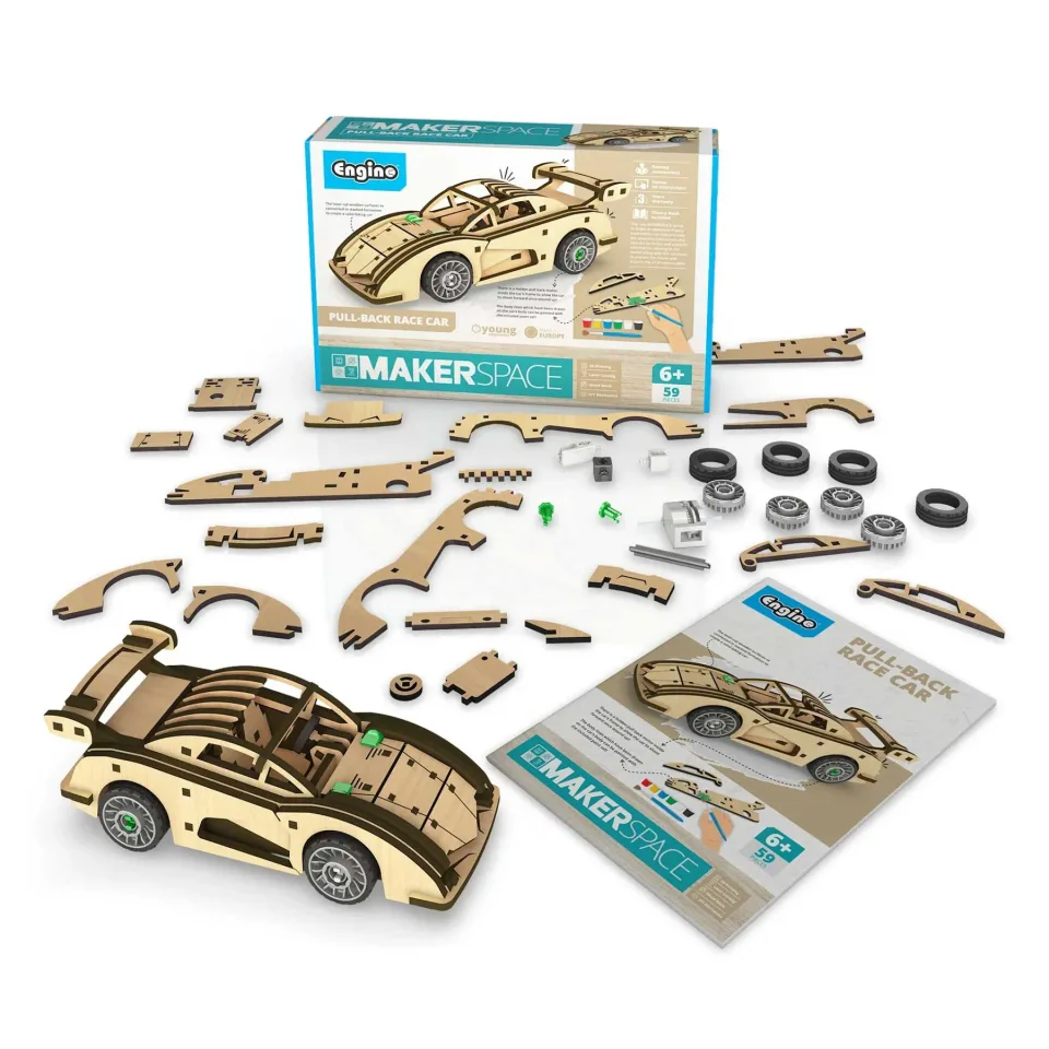 Set de construcție Engino Makerspace DIY - Mașină de curse