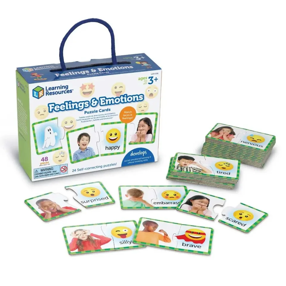 Learning Resources Cartonașe Puzzle - Sentimente și Emoții