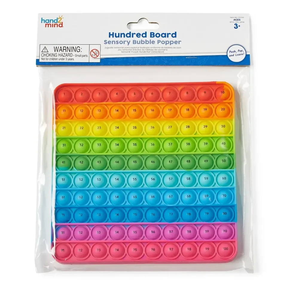 Learning Resources Pop-it, colorat, 100 cercuri