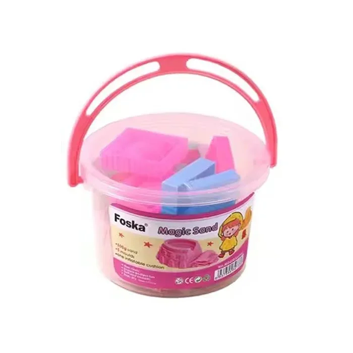 Foska Magic Sand, cu 12 forme, 500 g, roz