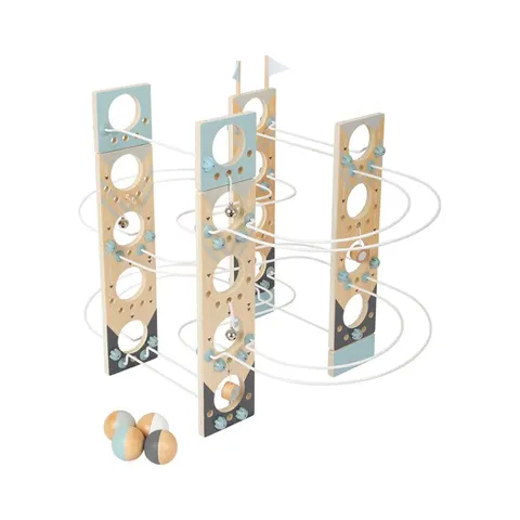 Pista modulară Small Foot Marble Run, din lemn