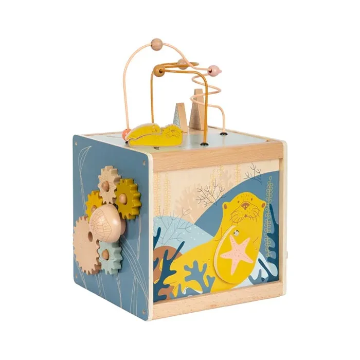 Cub Small Foot Seaside, didactic, lemn, 25 x 28 x 40 cm