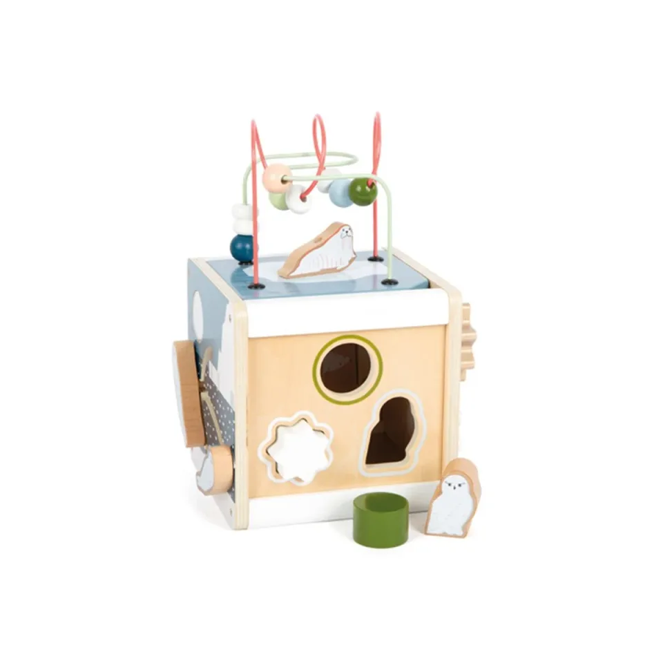 Cub Didactic Small Foot Arctica, lemn, 18 x 15 x 25 cm