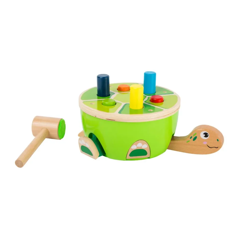 Joc ciocan mic Small Foot – Broască țestoasă, lemn