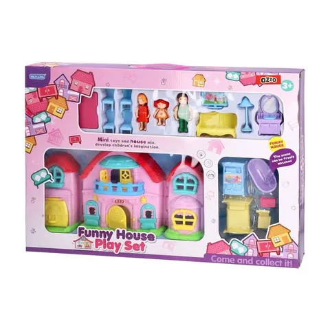 Set Casă de Păpuși Ozzo cu Păpuși și Accesorii