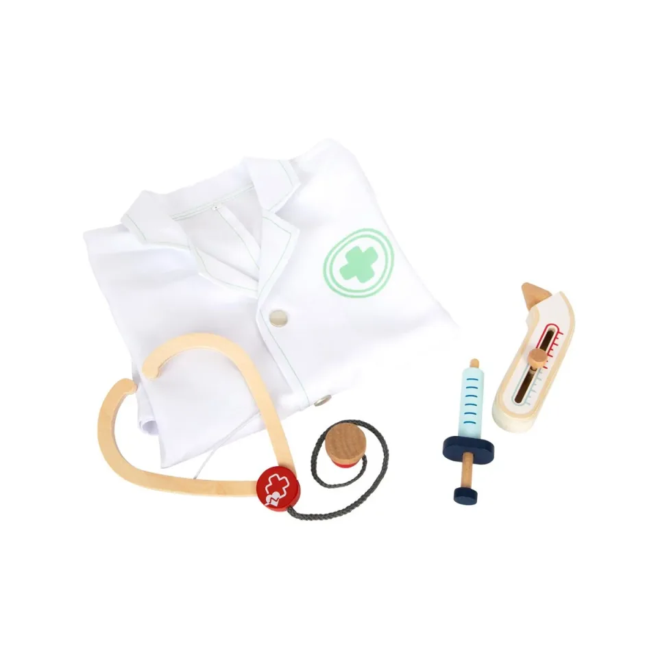 Halat de doctor Small Foot, cu accesorii, din lemn