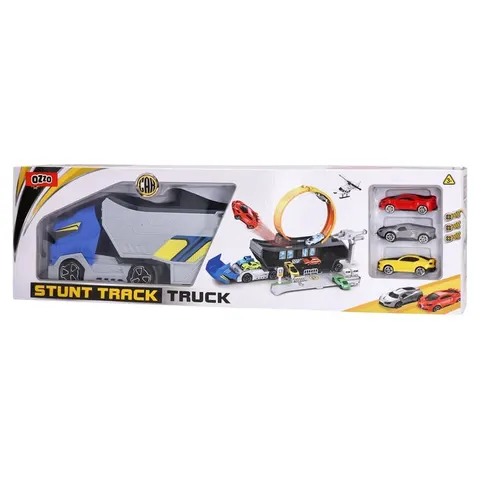 Set Ozzo Camion cu Mașini și Remorcă