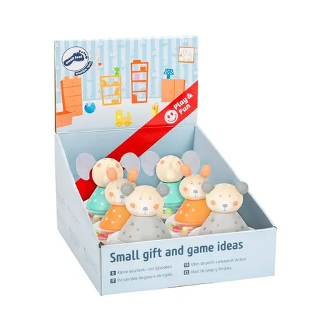Sonerii din lemn Small Foot pentru bebeluși, cu suport, 6 buc. în display