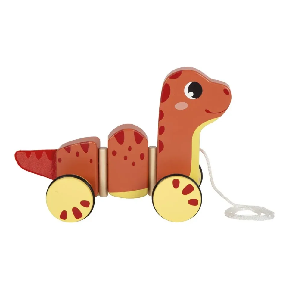 Dinozaur de tras Small Foot, lemn