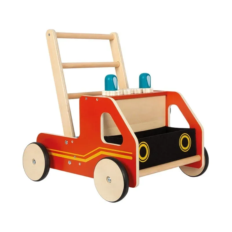 Small Foot Walker Camion de Pompieri, pentru copii, lemn, 48 x 40 x 49.5 cm