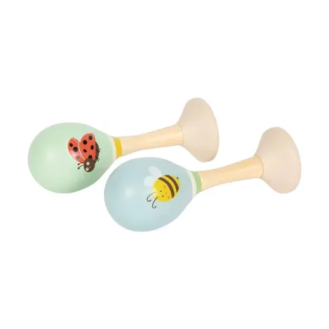 Small Foot Maracas Tiny Friends, din lemn, 2 buc.